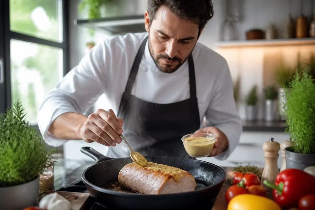 Recette gastronomique filet mignon de porc moutarde délicieuse et rapide