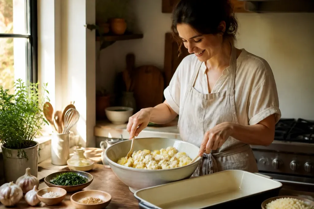 Recette gratin chou fleur pomme de terre sans béchamel